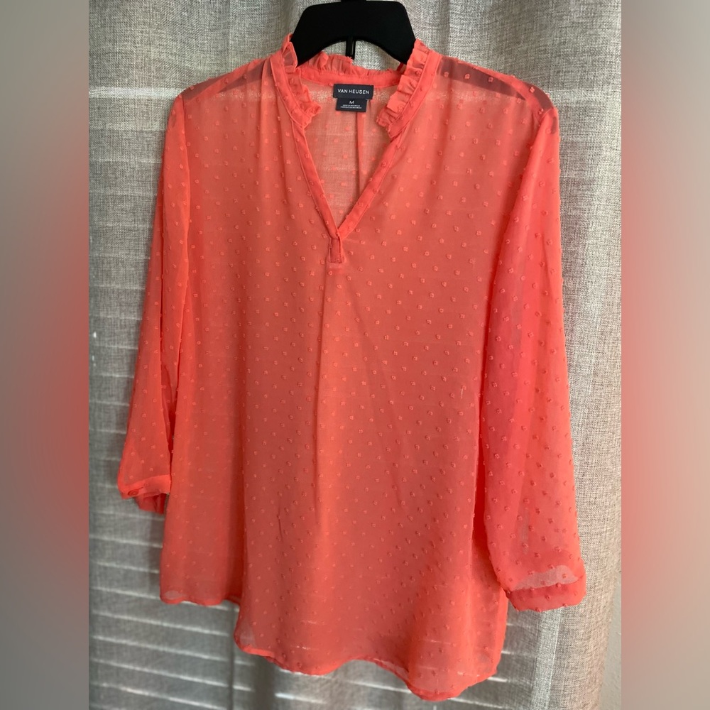 Womens coral tops.